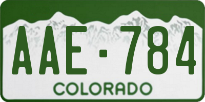 CO license plate AAE784
