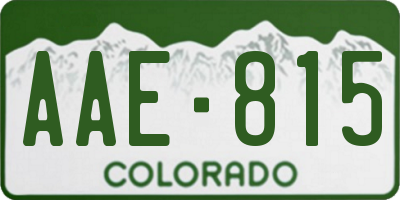 CO license plate AAE815