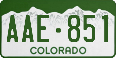 CO license plate AAE851
