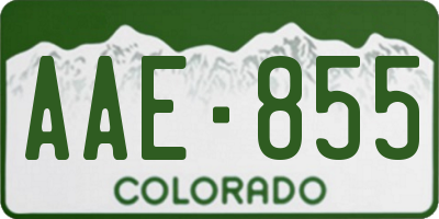 CO license plate AAE855