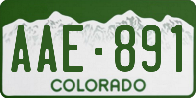 CO license plate AAE891