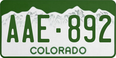 CO license plate AAE892