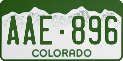 CO license plate AAE896