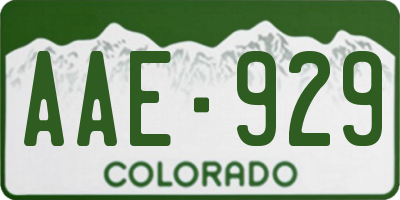CO license plate AAE929