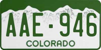 CO license plate AAE946
