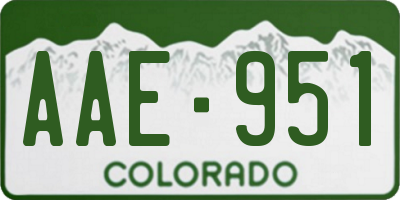 CO license plate AAE951