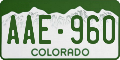 CO license plate AAE960