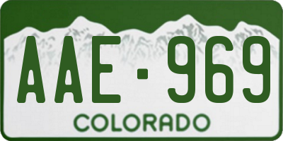 CO license plate AAE969