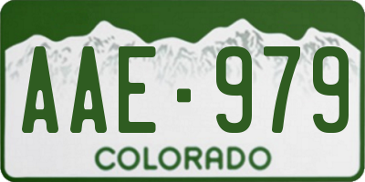 CO license plate AAE979