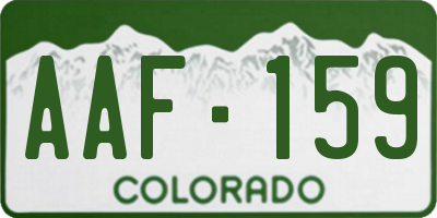 CO license plate AAF159