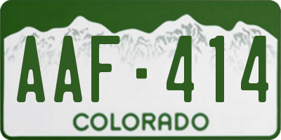 CO license plate AAF414