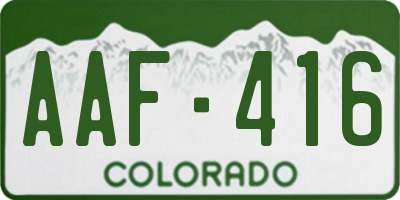 CO license plate AAF416