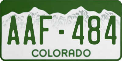 CO license plate AAF484