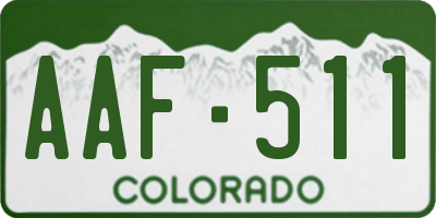 CO license plate AAF511