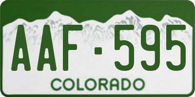 CO license plate AAF595