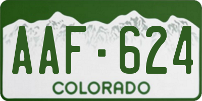 CO license plate AAF624