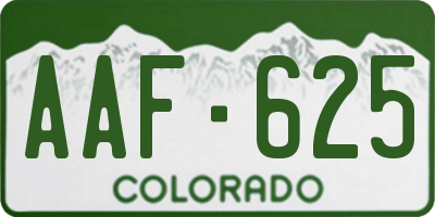 CO license plate AAF625