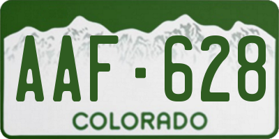 CO license plate AAF628