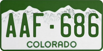 CO license plate AAF686