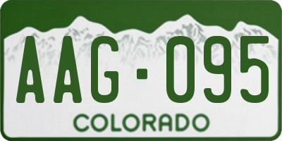 CO license plate AAG095