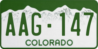 CO license plate AAG147