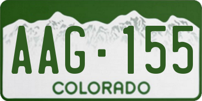 CO license plate AAG155