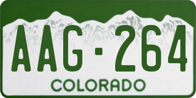 CO license plate AAG264