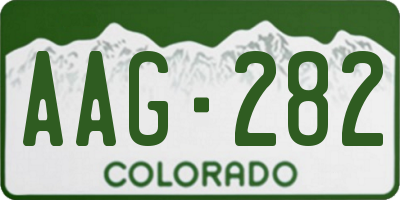 CO license plate AAG282