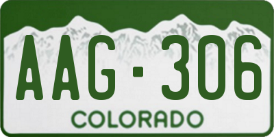 CO license plate AAG306