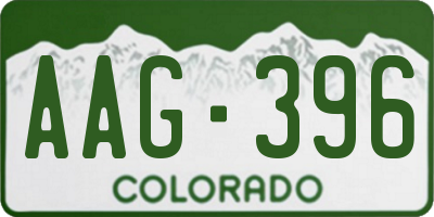 CO license plate AAG396