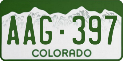 CO license plate AAG397