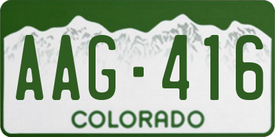 CO license plate AAG416