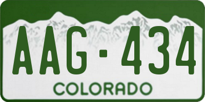 CO license plate AAG434