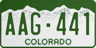 CO license plate AAG441