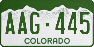 CO license plate AAG445