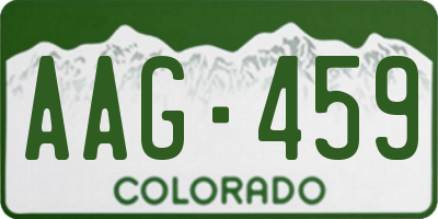 CO license plate AAG459
