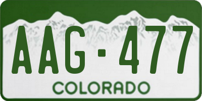 CO license plate AAG477