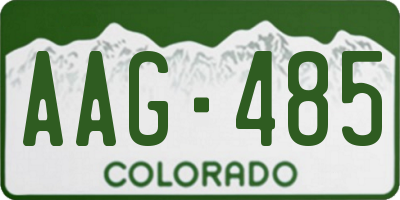 CO license plate AAG485