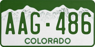 CO license plate AAG486