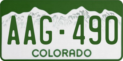 CO license plate AAG490