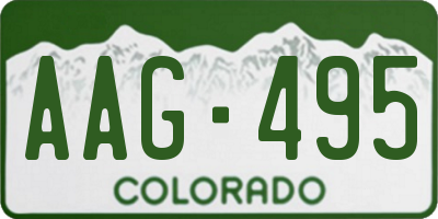 CO license plate AAG495
