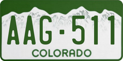 CO license plate AAG511