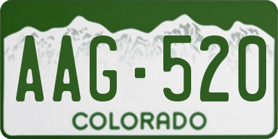 CO license plate AAG520