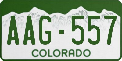 CO license plate AAG557