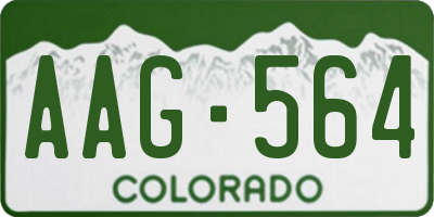 CO license plate AAG564