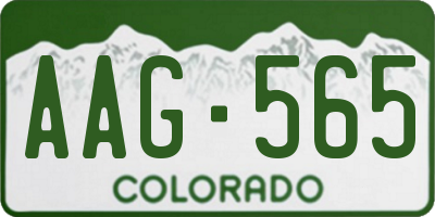 CO license plate AAG565