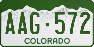 CO license plate AAG572