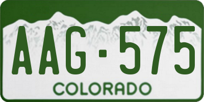 CO license plate AAG575