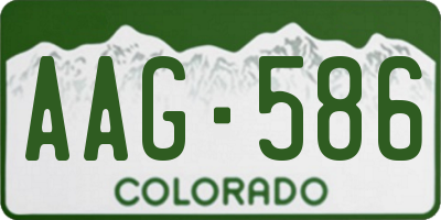 CO license plate AAG586