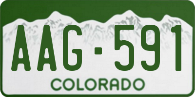 CO license plate AAG591
